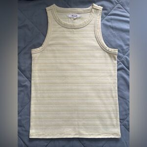 Madewell Yellow Striped Tank Top